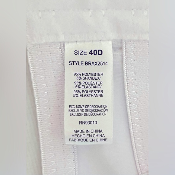 NEW Bobbie Brooks Microfiber Full Coverage T-Shirt Bra 40D White - Picture 2 of 8